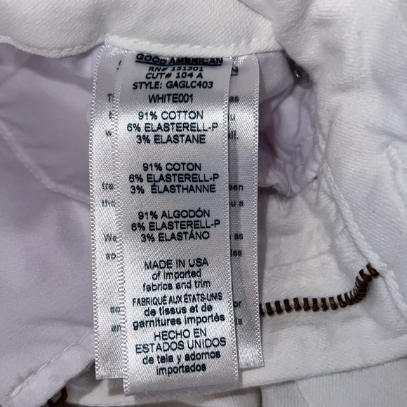 Good American Good Legs Crop High Rise Skinny Stretch Denim white. NWOT. - Picture 9 of 17